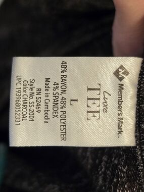 Member's Mark Luxe Tee in Charcoal